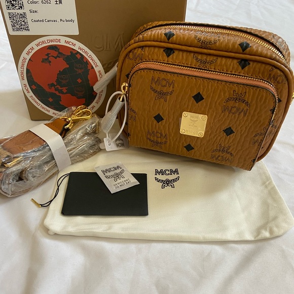 MCM X-Mini Aren Crossbody Belt Bag In Visetos - Picture 2 of 13